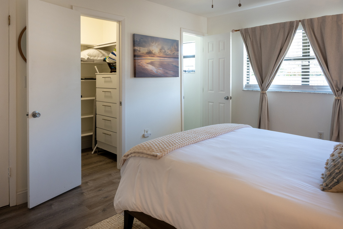 Bedroom 2 closet with plenty of storage for longer stays
