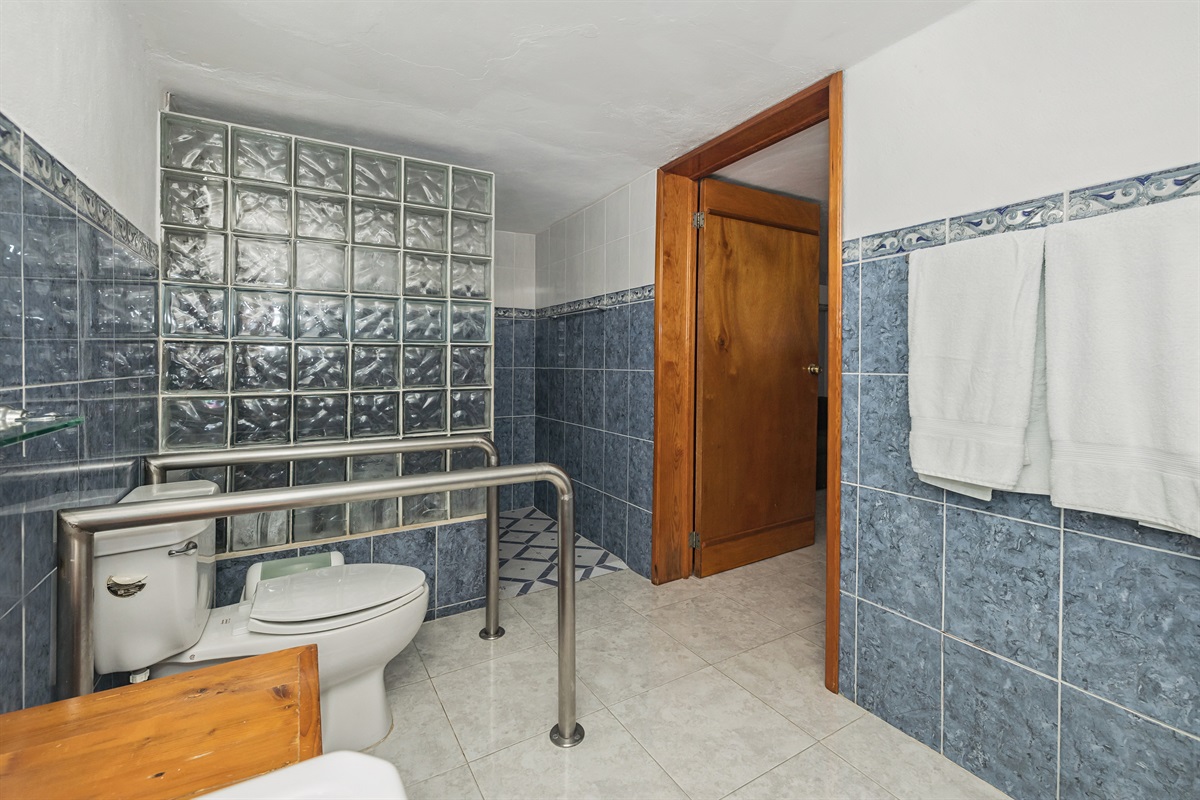 Bathroom 2, Private, accessible Bath with a Walk-In Shower