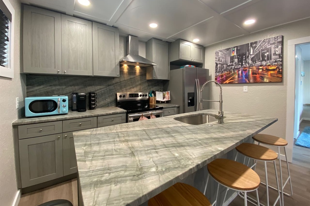 The Kitchen is Equipped with Everything you will need for Nights you want to Stay In and Cook!