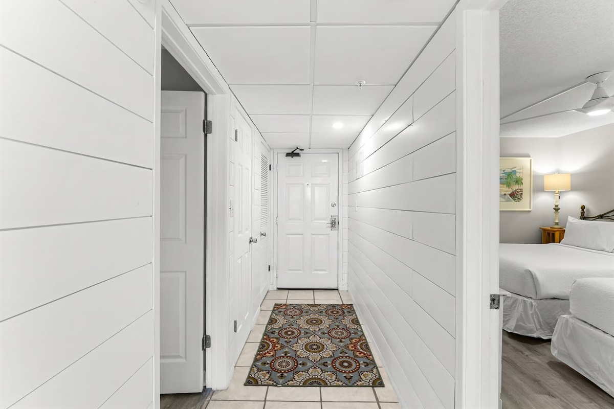 Entryway and front door