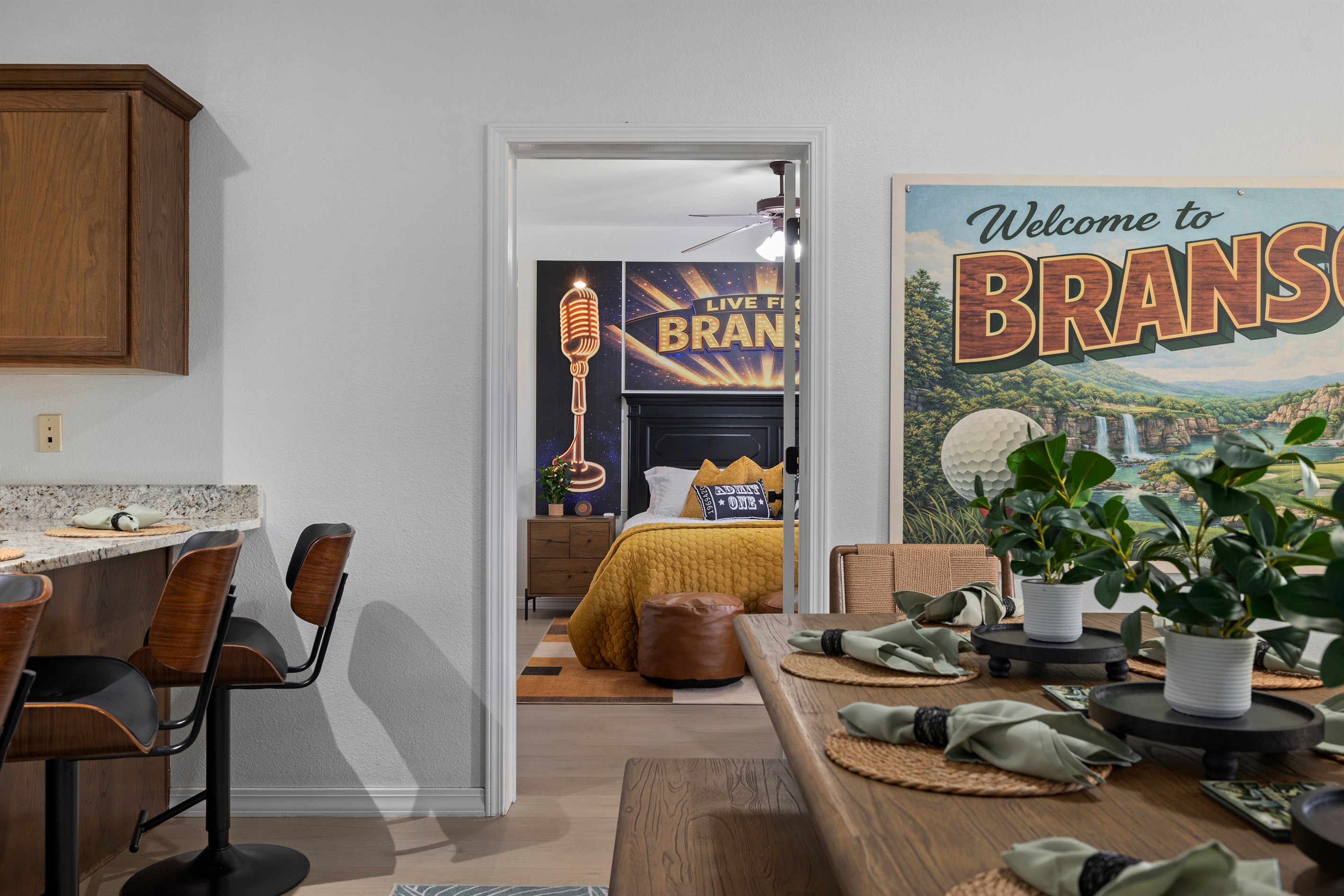 Stylish living and dining space