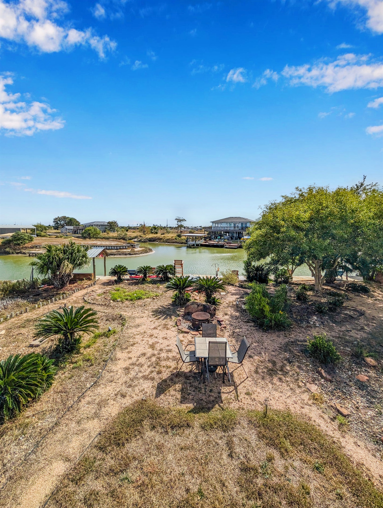 Outdoor seating and fire pit