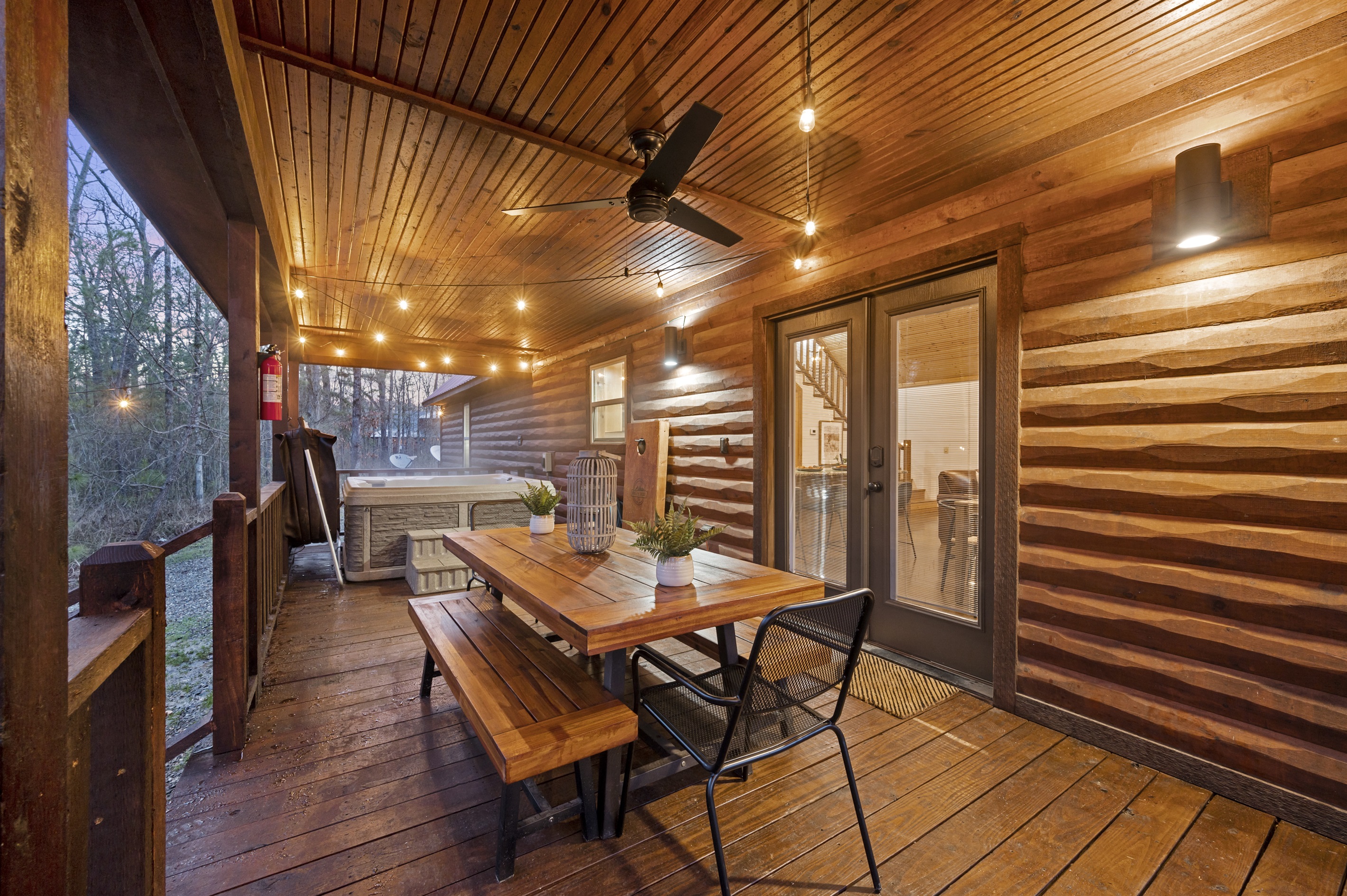 Dive into relaxation in our luxurious jacuzzi by the veranda - where every soak is a journey to tranquility and rejuvenation