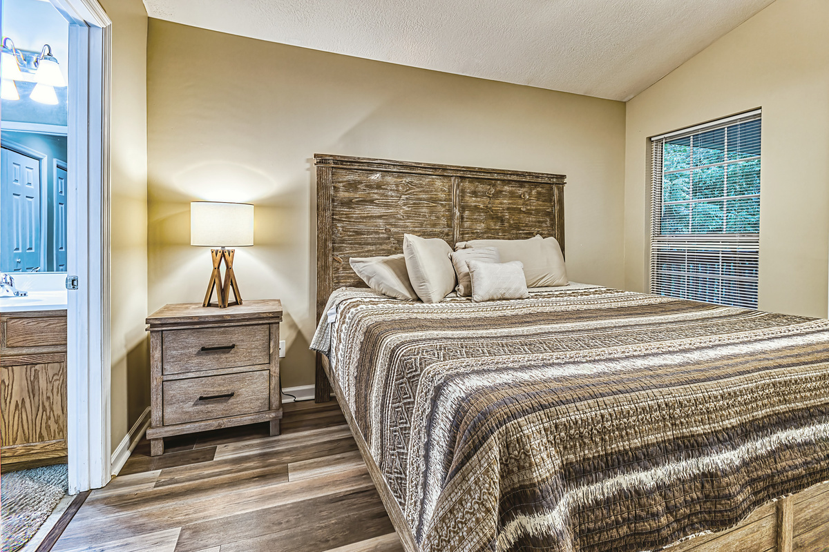 King size beds are so nice to stretch out on. 