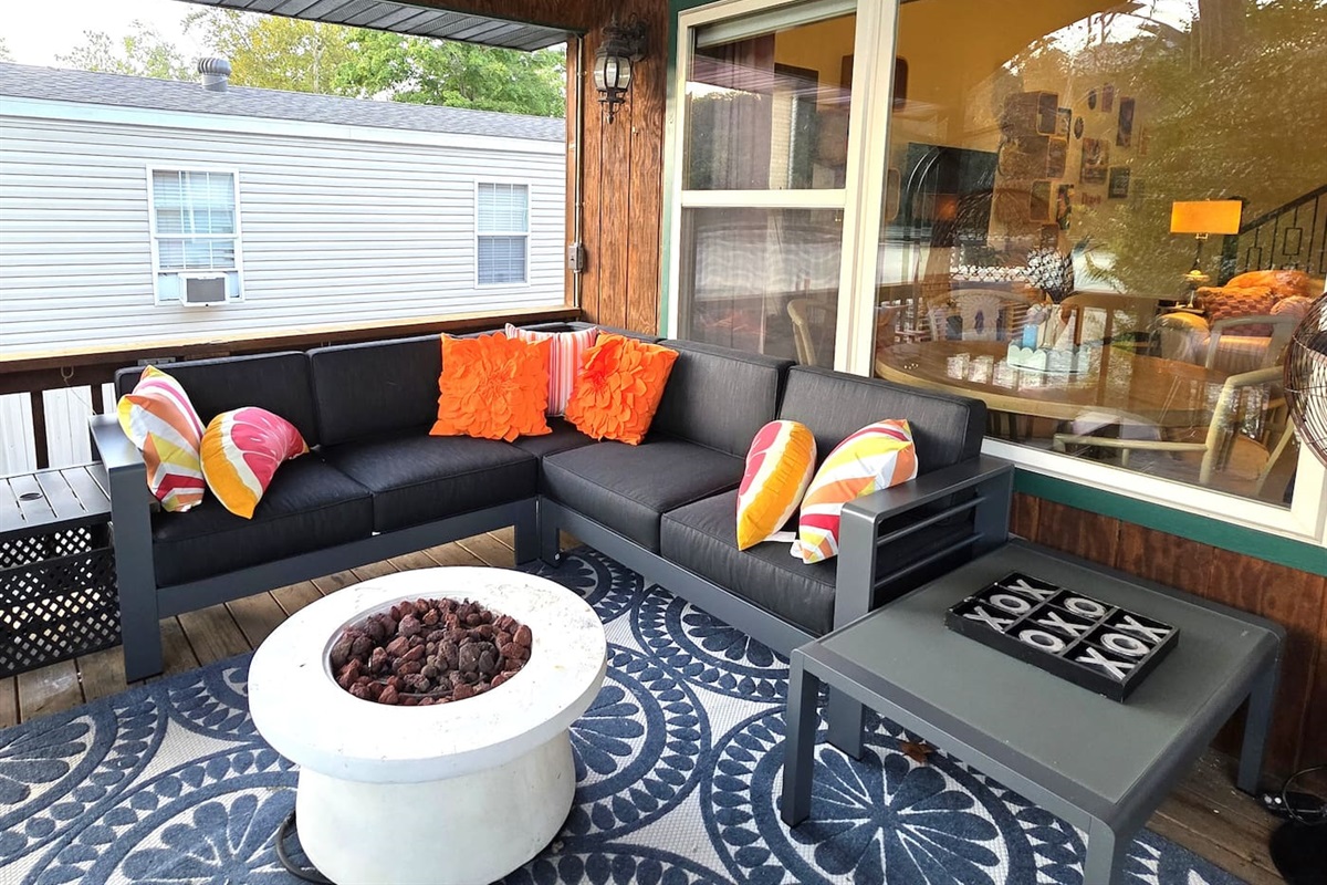 Back deck and fire pit