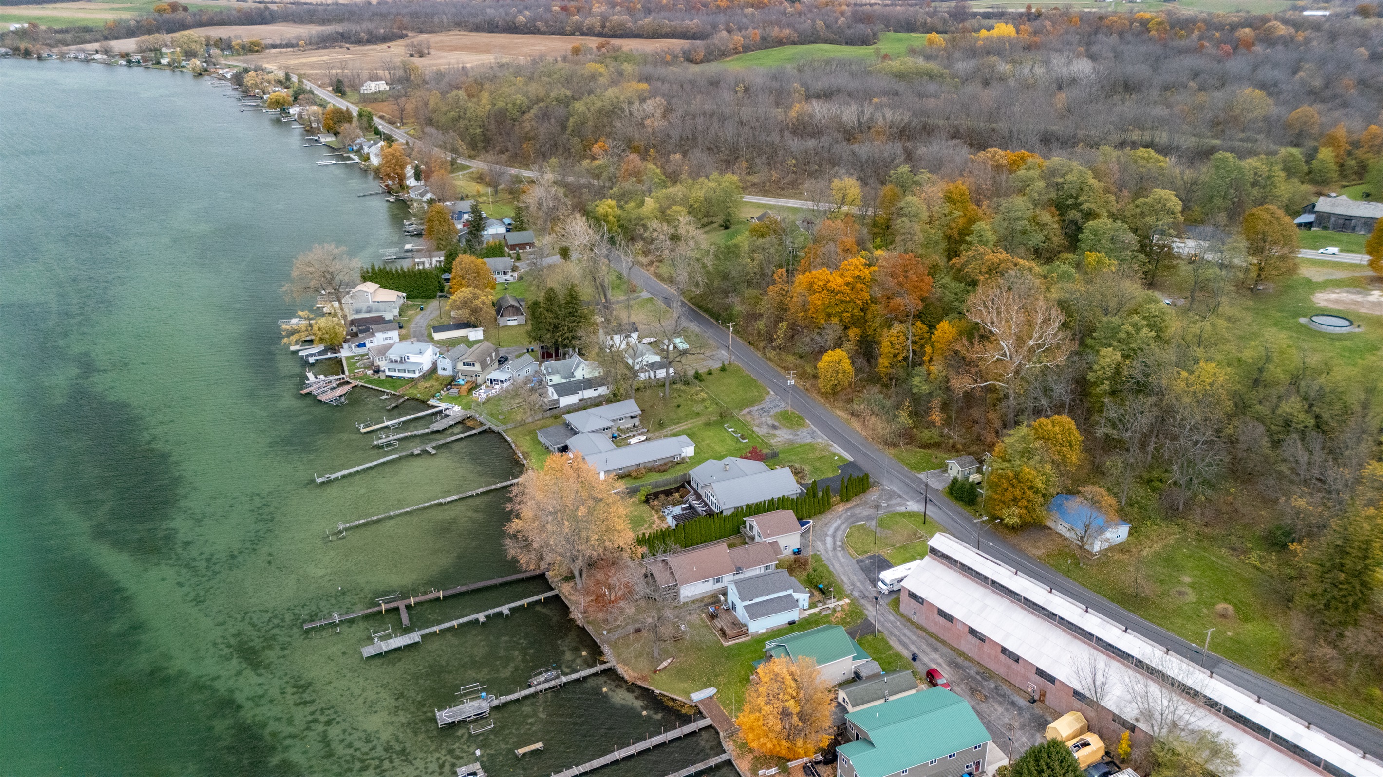 Arial view of the home and  surrounding area