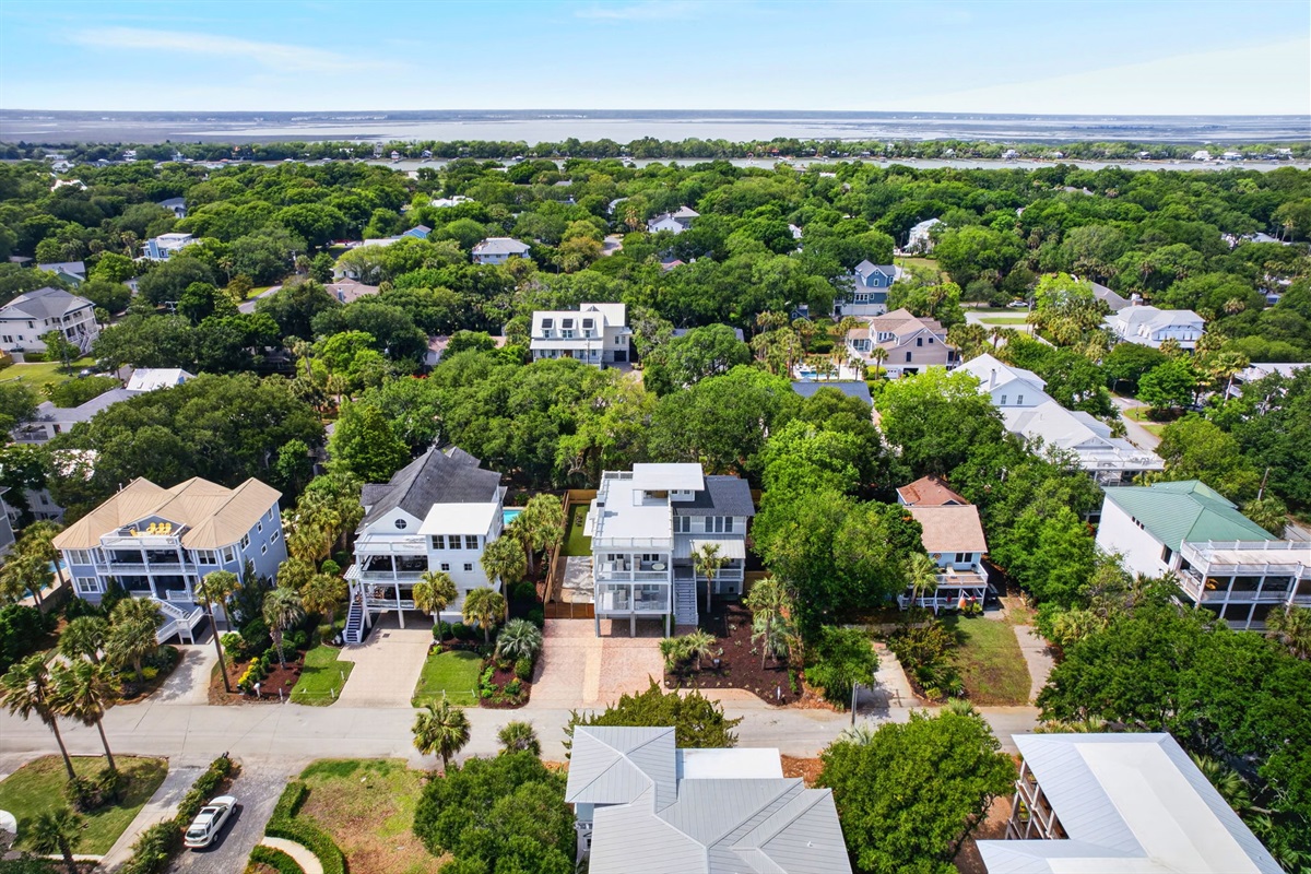 Aerial View | Sun Kissed by the Sea | 3007 Cameron Blvd | Isle of Palms, SC | IOP Escapes