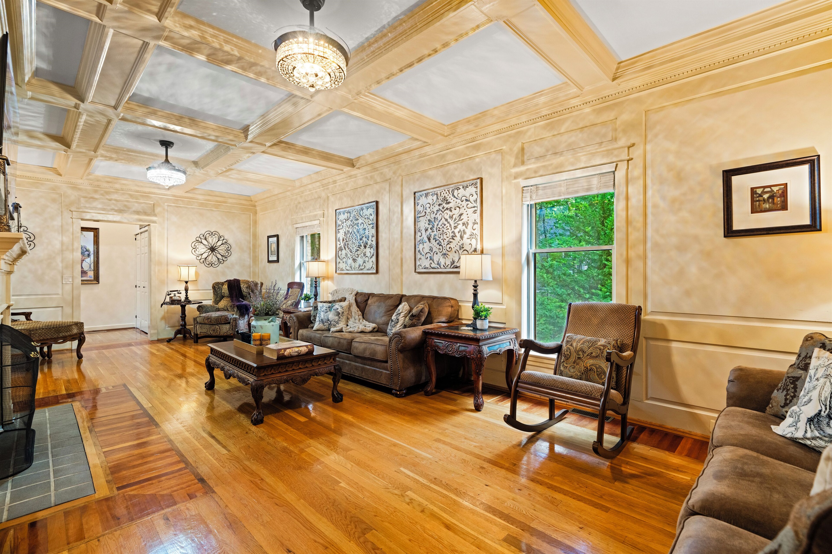 Living room with French inspired decor
