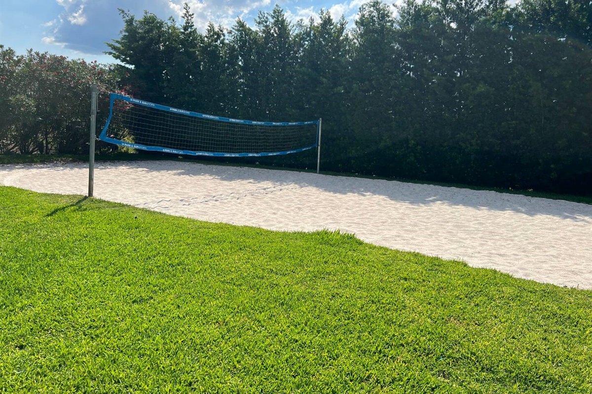 Enjoy fun and friendly matches on the sand volleyball court.