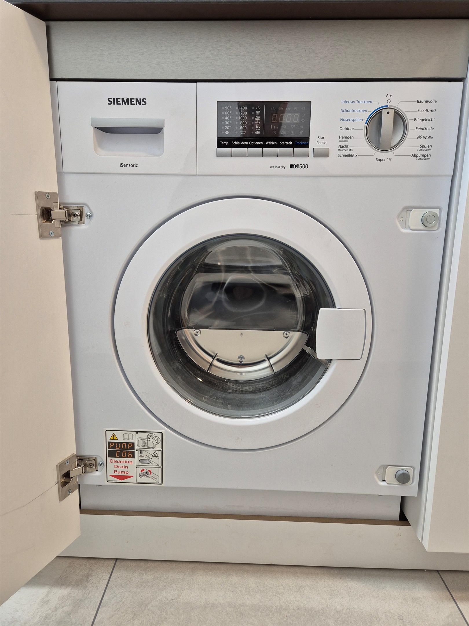 Washer / Dryer combined machine in the kitchen