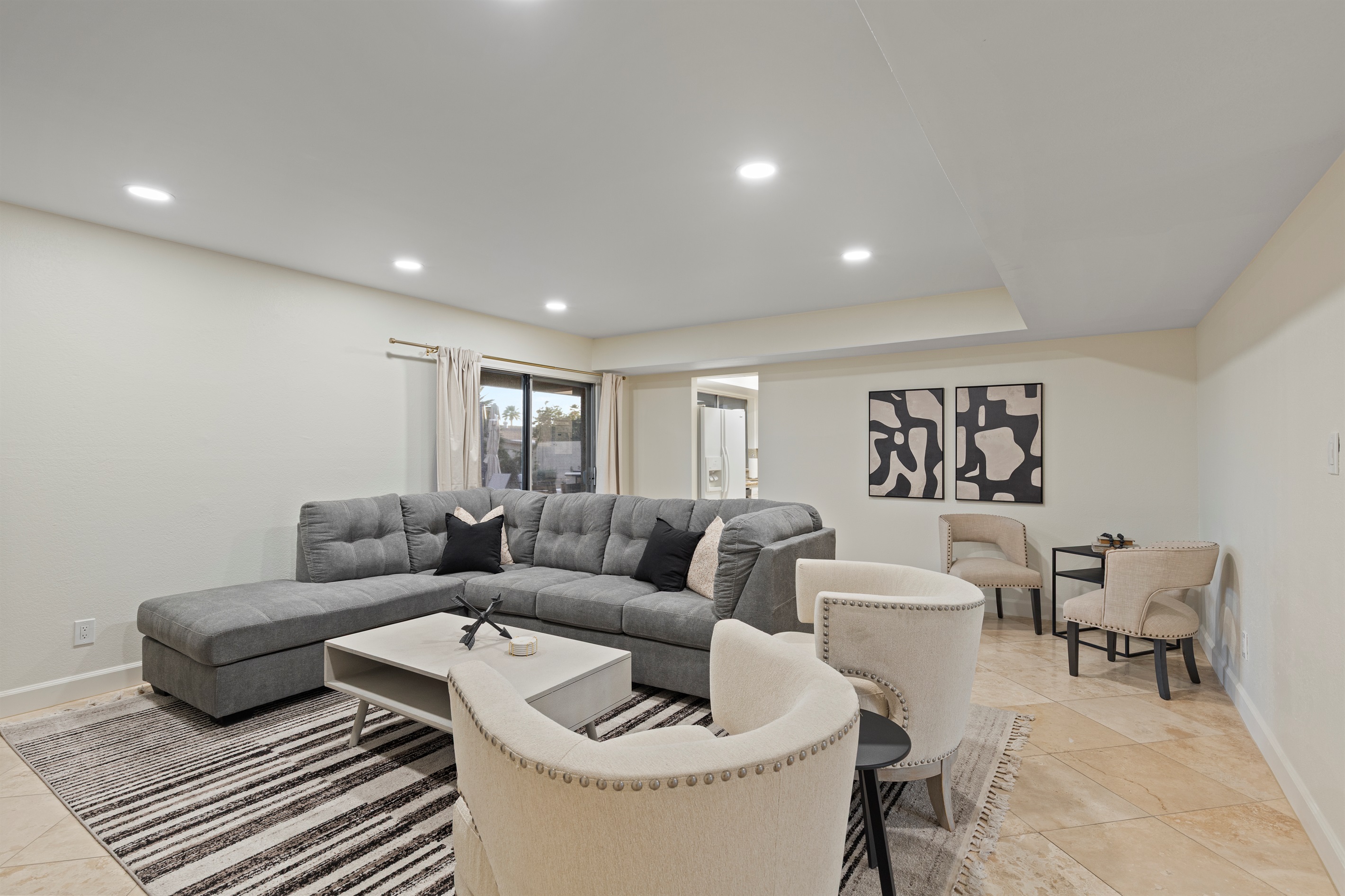 Spacious living area with plenty of seating for relaxing and gathering