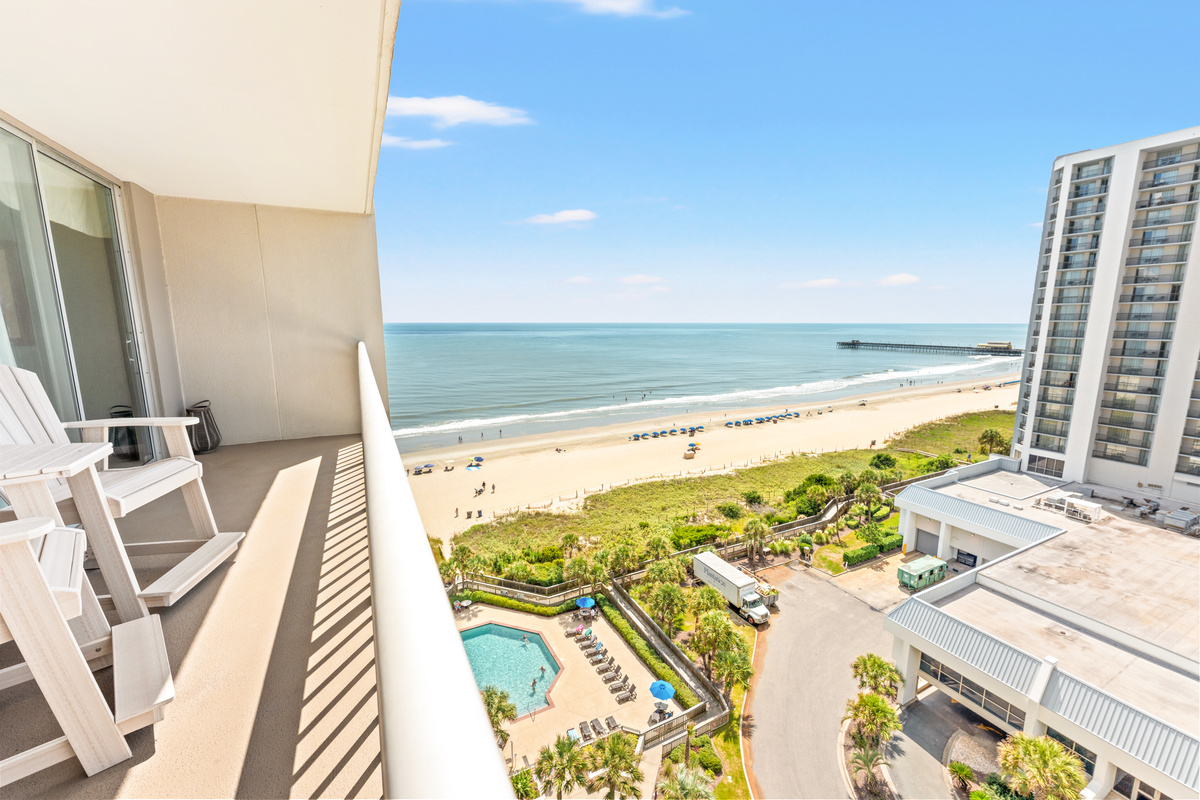 One of the many balconies, sit and relax