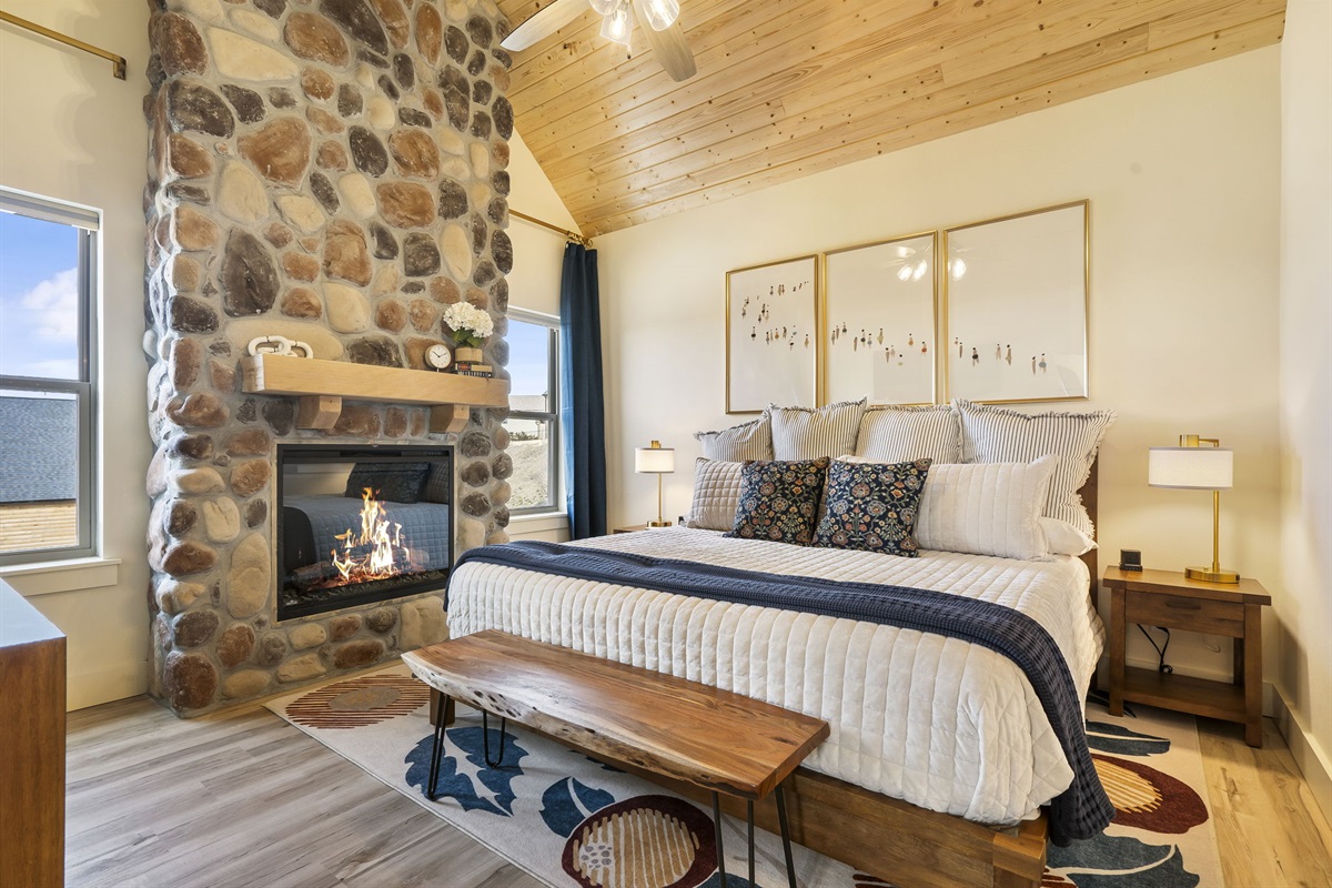 Upper level: King Bedroom #2 w/ ensuite bath