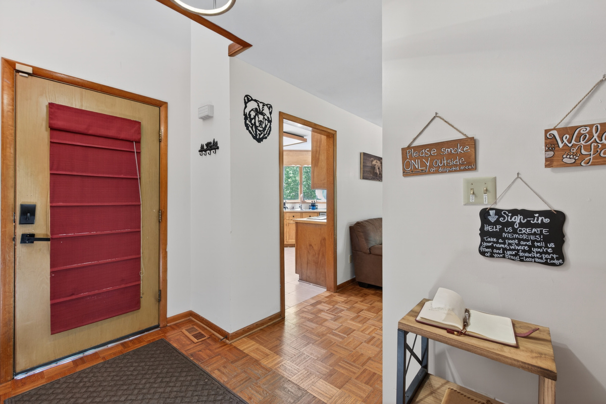 Entryway: Warm greetings await with charming decor and inviting ambiance!