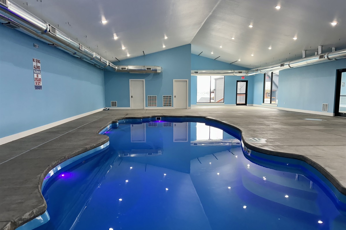 Large, relaxing, and heated indoor pool.