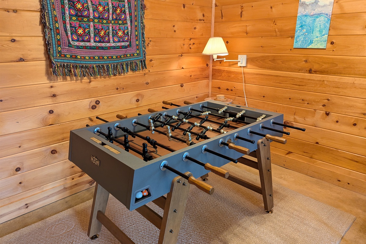 Foosball table downstairs