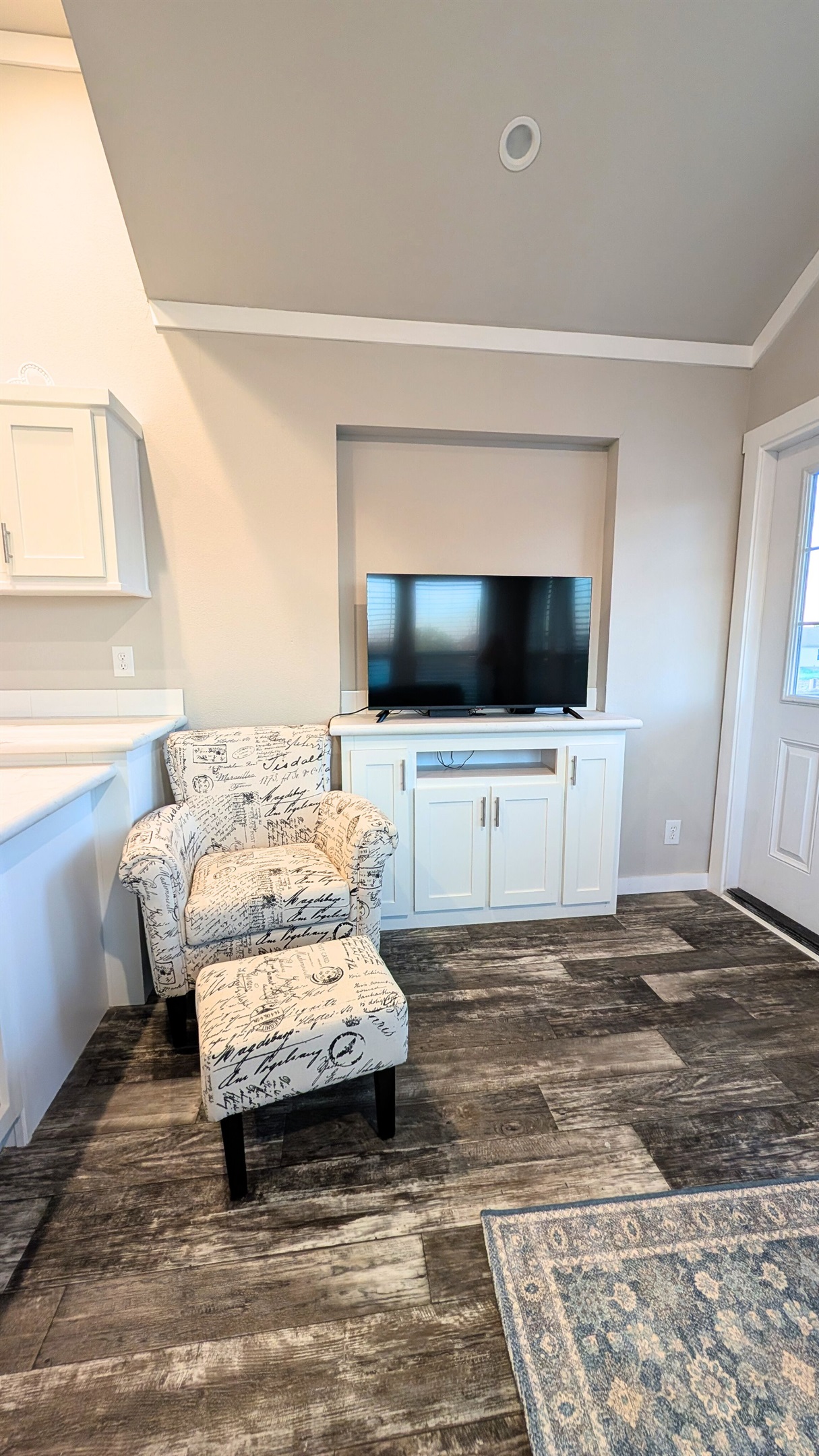 Cozy living room with smart TV