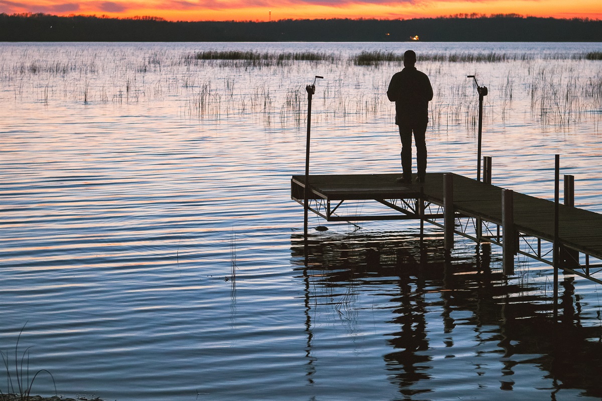 Ahhh.... the sunsets!  (Taken from our old dock)