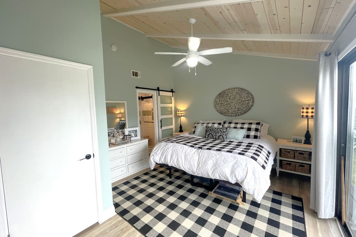 Feel the quality when you walk in &mdash; your king master suite has the details that make a rental feel like a real home.