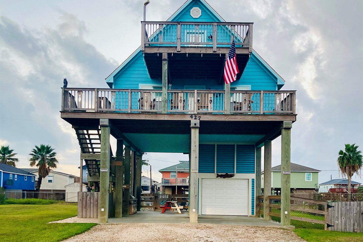 Front of home on crab st
