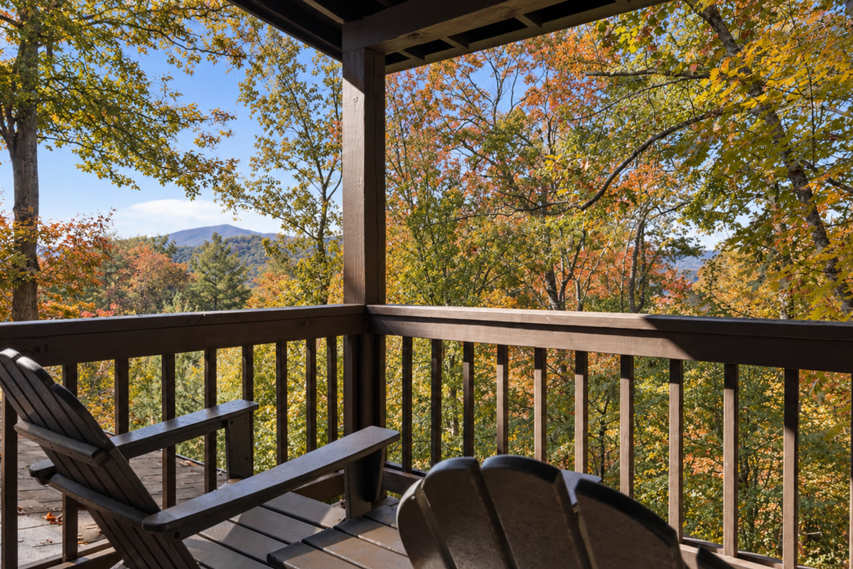 Relax in shaded comfort, the covered deck is perfect for lazy afternoons.