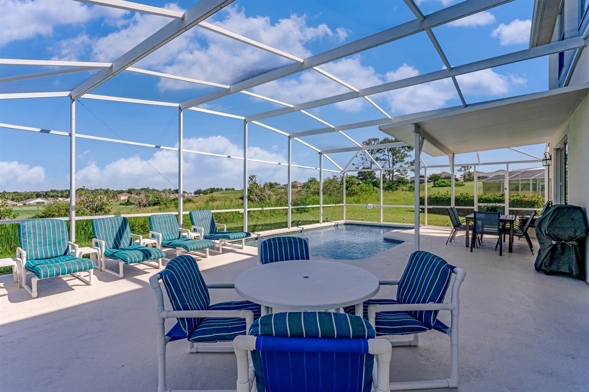 Lots of loungers and seating by the pool for sun worshippers!