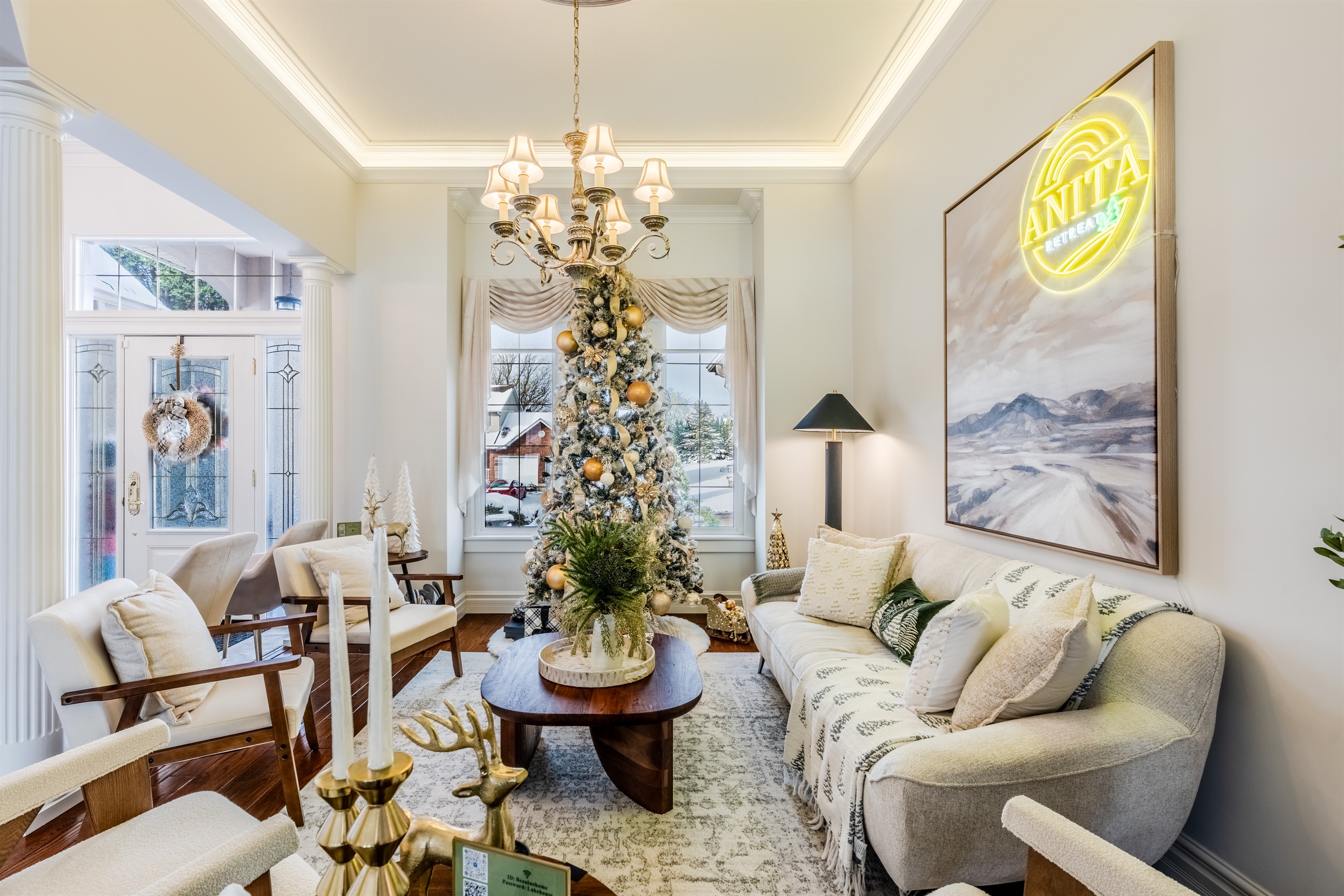 Christmas in the front seating area