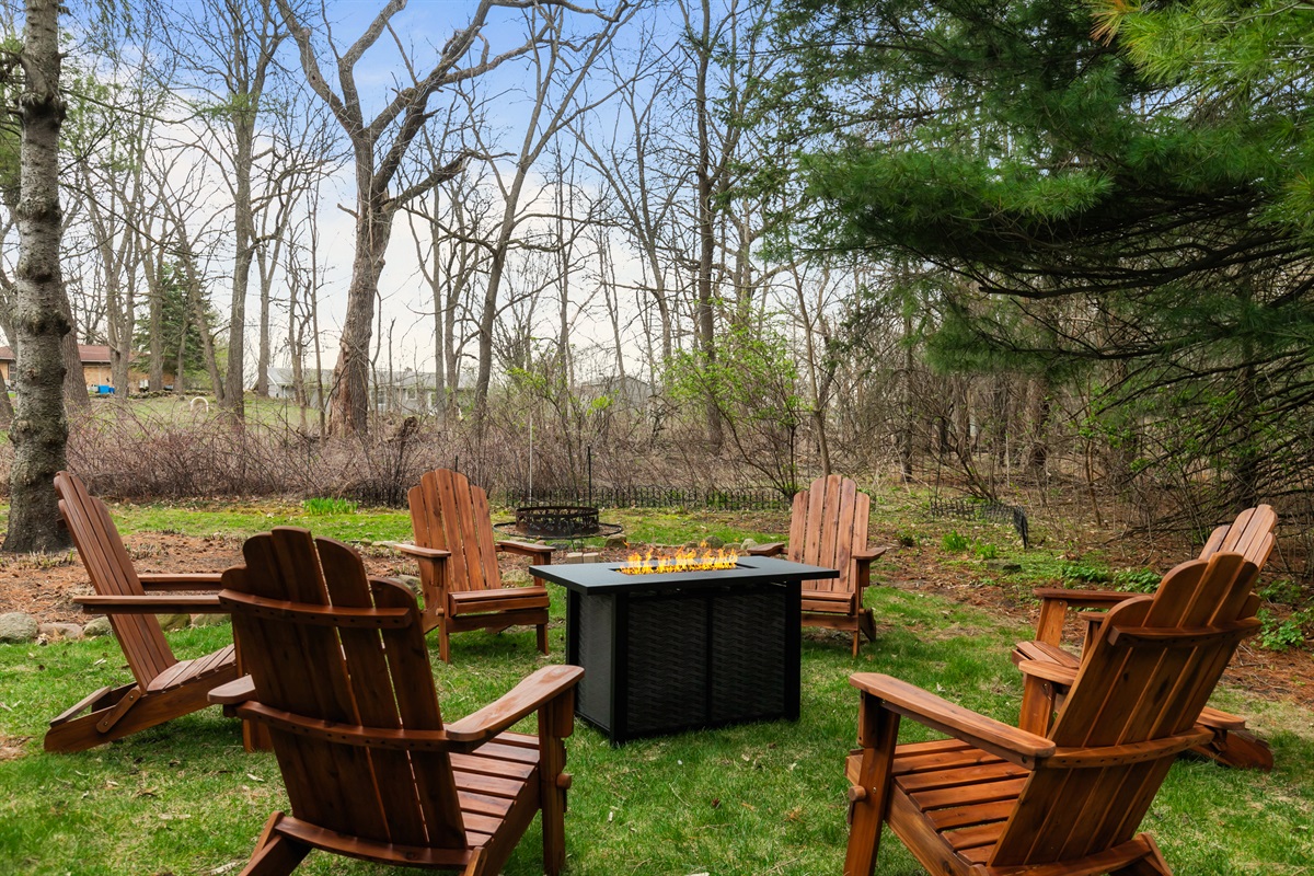 The moment you sit by the firepit, the chill fades and the cozy vibes take over.