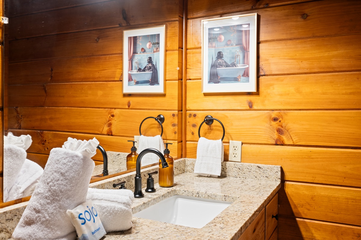 Full Size Attached bathroom to bunk room