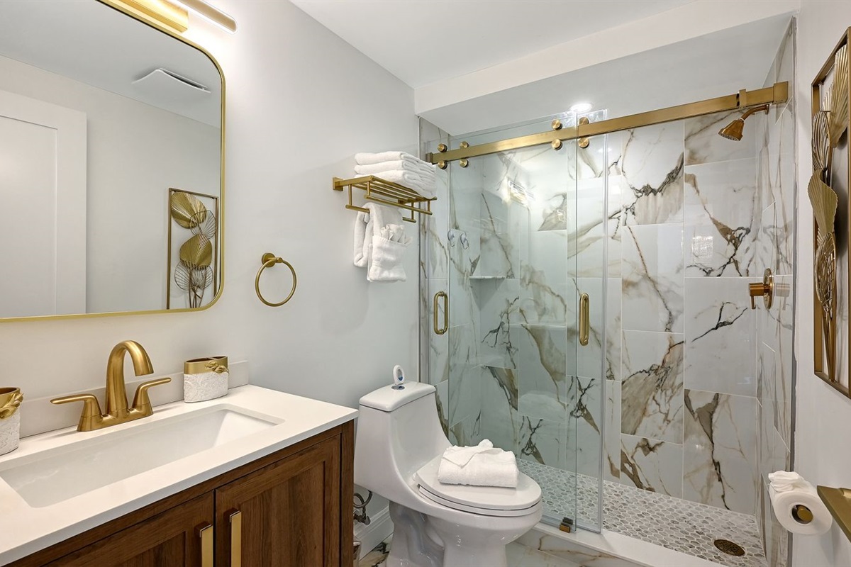 Guest bath with walk-in shower