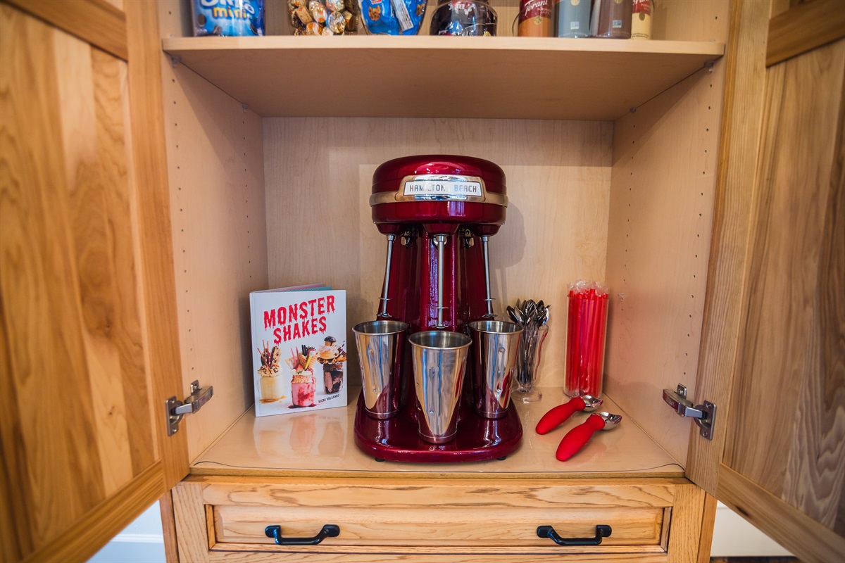 All the tools you need for the perfect milkshake.
