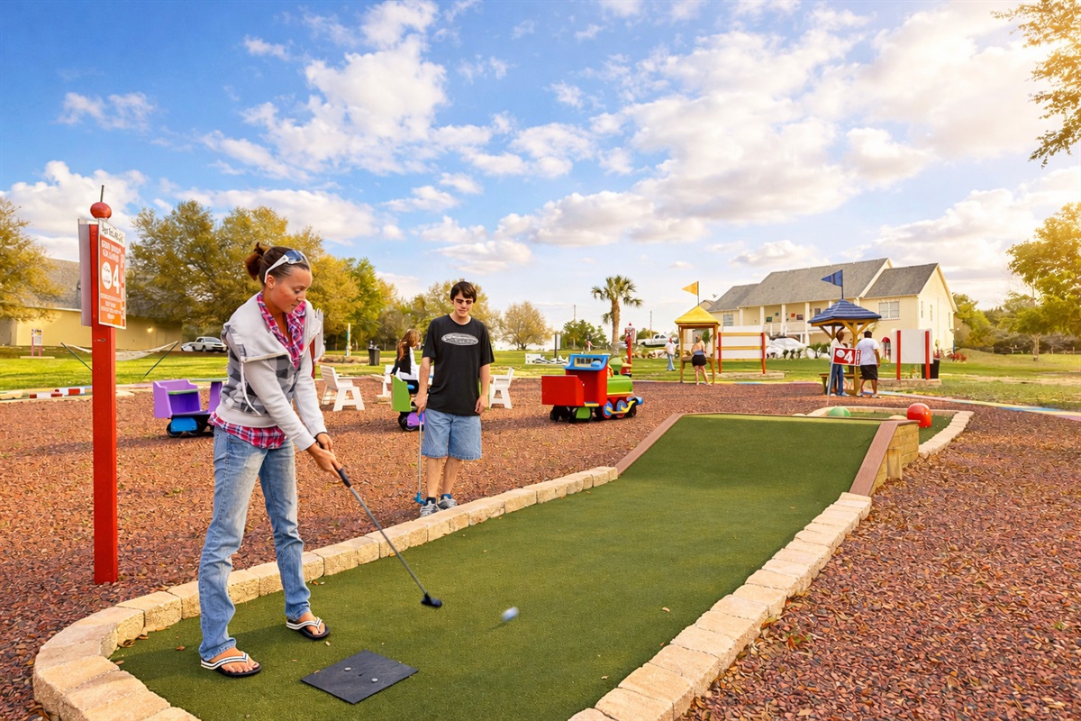 We have a 4 hole putt putt course on site