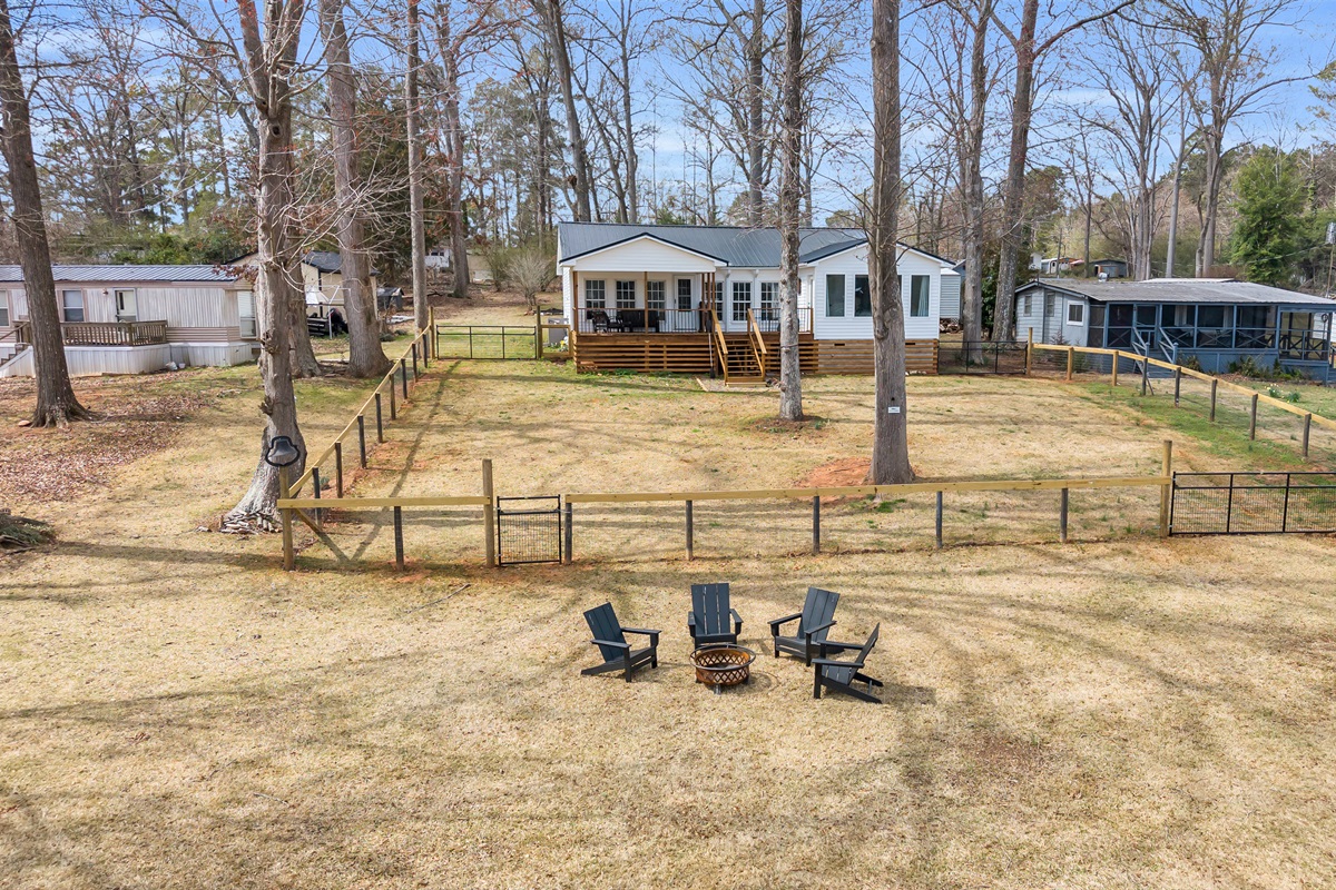 View from the lake with Fire Pit 