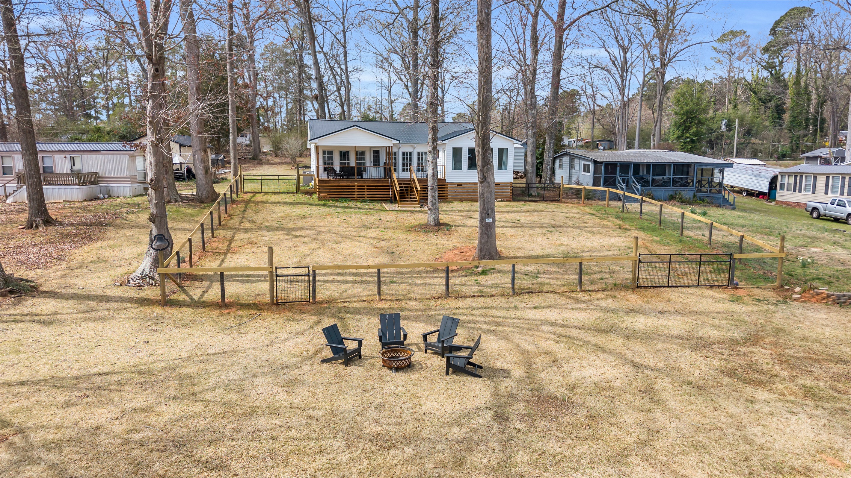 View from the lake with Fire Pit 