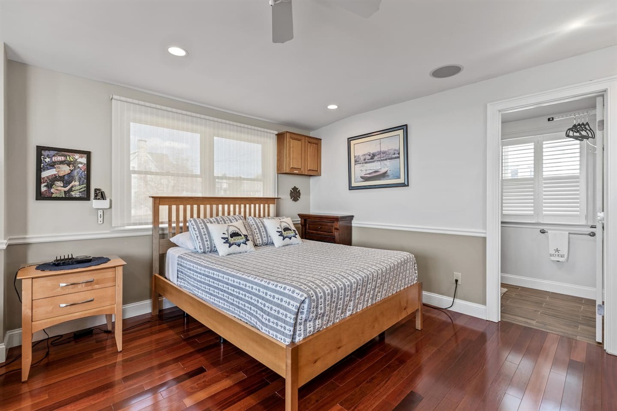 Guest house bed and full bath!