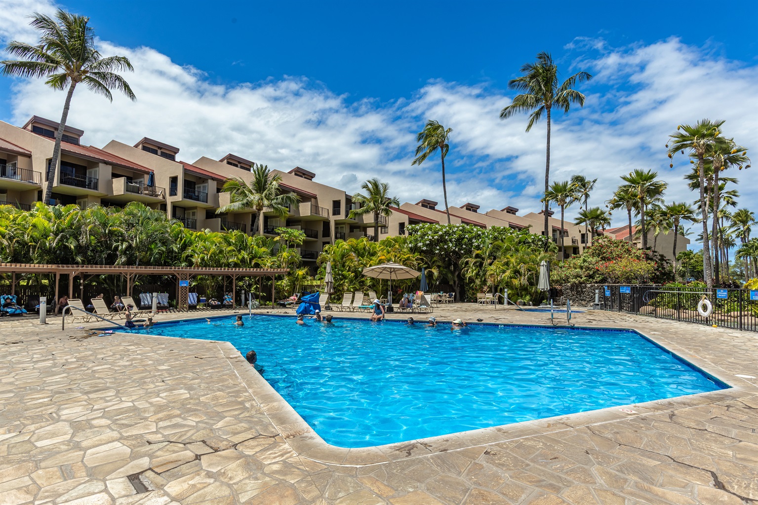 Sparkling blue pool to refresh after the Maui sun!