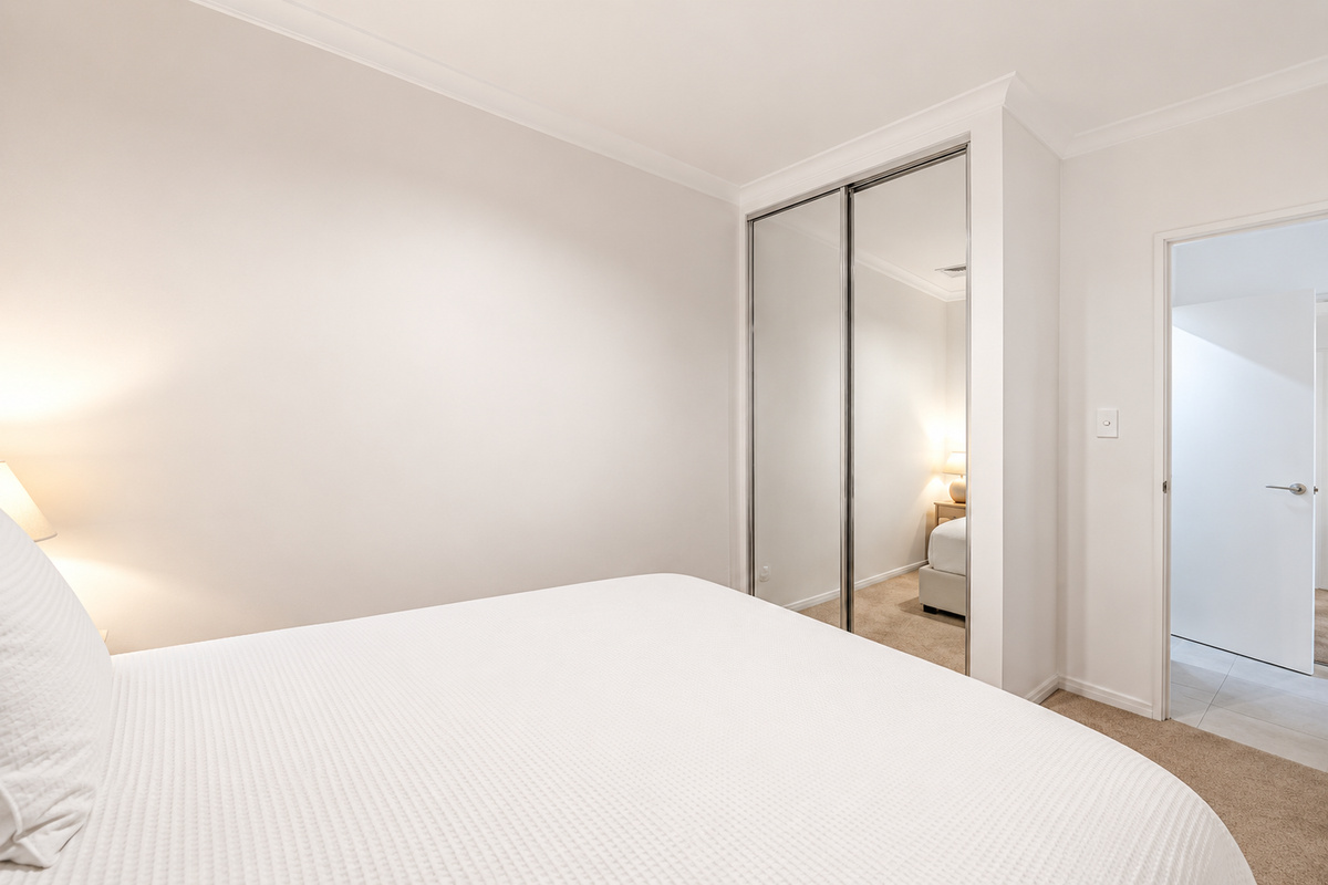 Bedroom 2 keeps the sleeping layout simple at The Duchess of Duke, with a private double-bed room set away from the shared living areas.