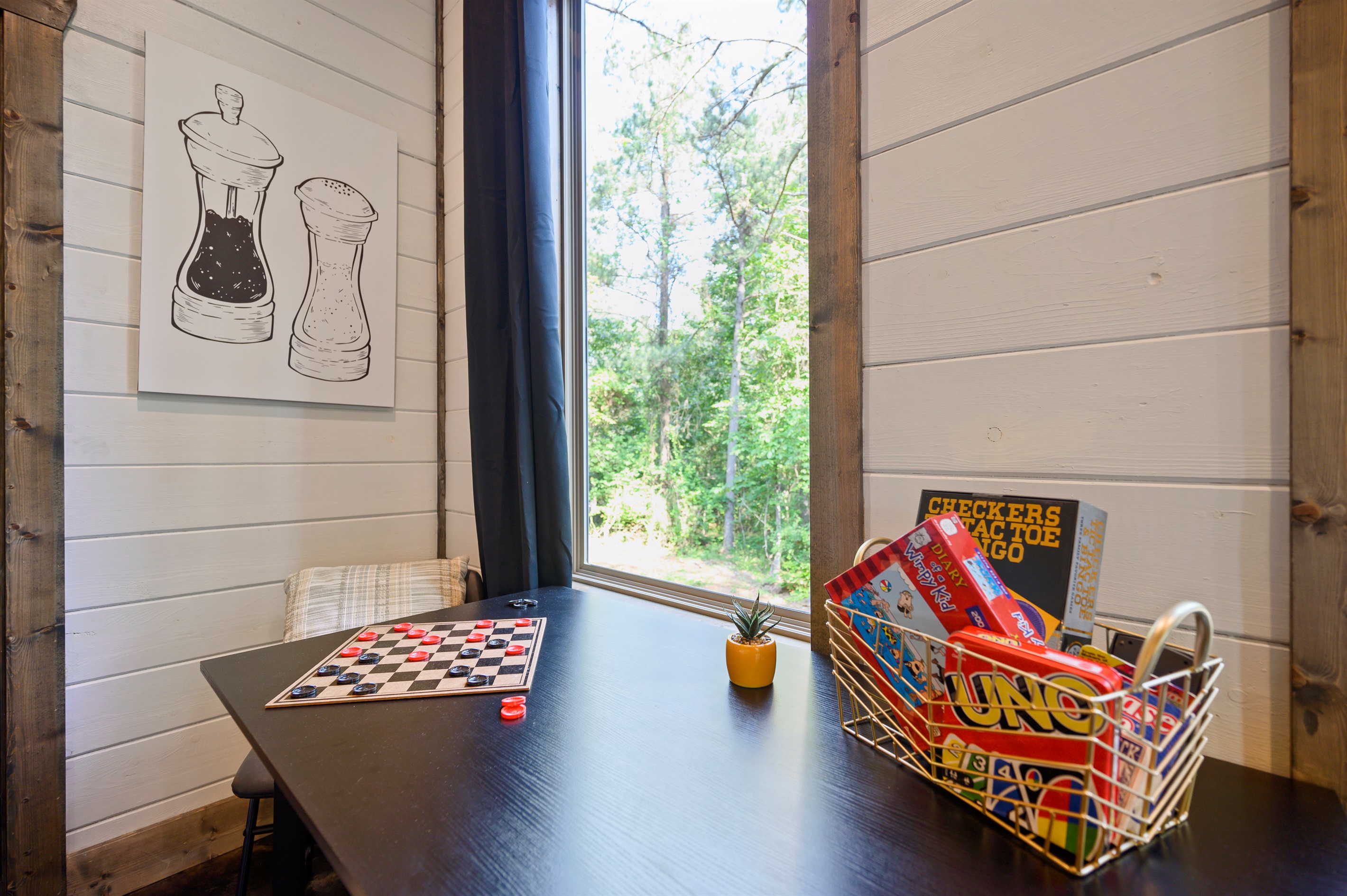 Cozy game corner perfect for laughter, bonding, and laid-back fun