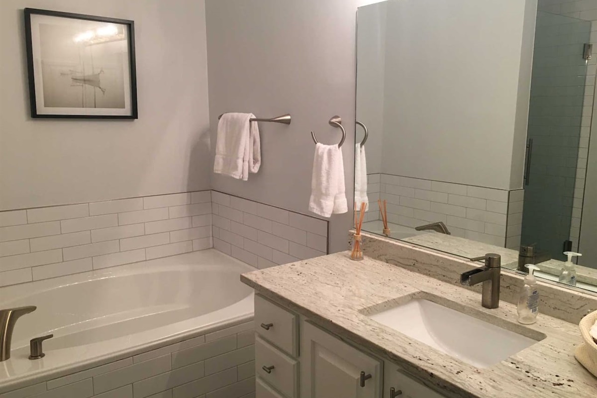 Master Bath sink and bathtub