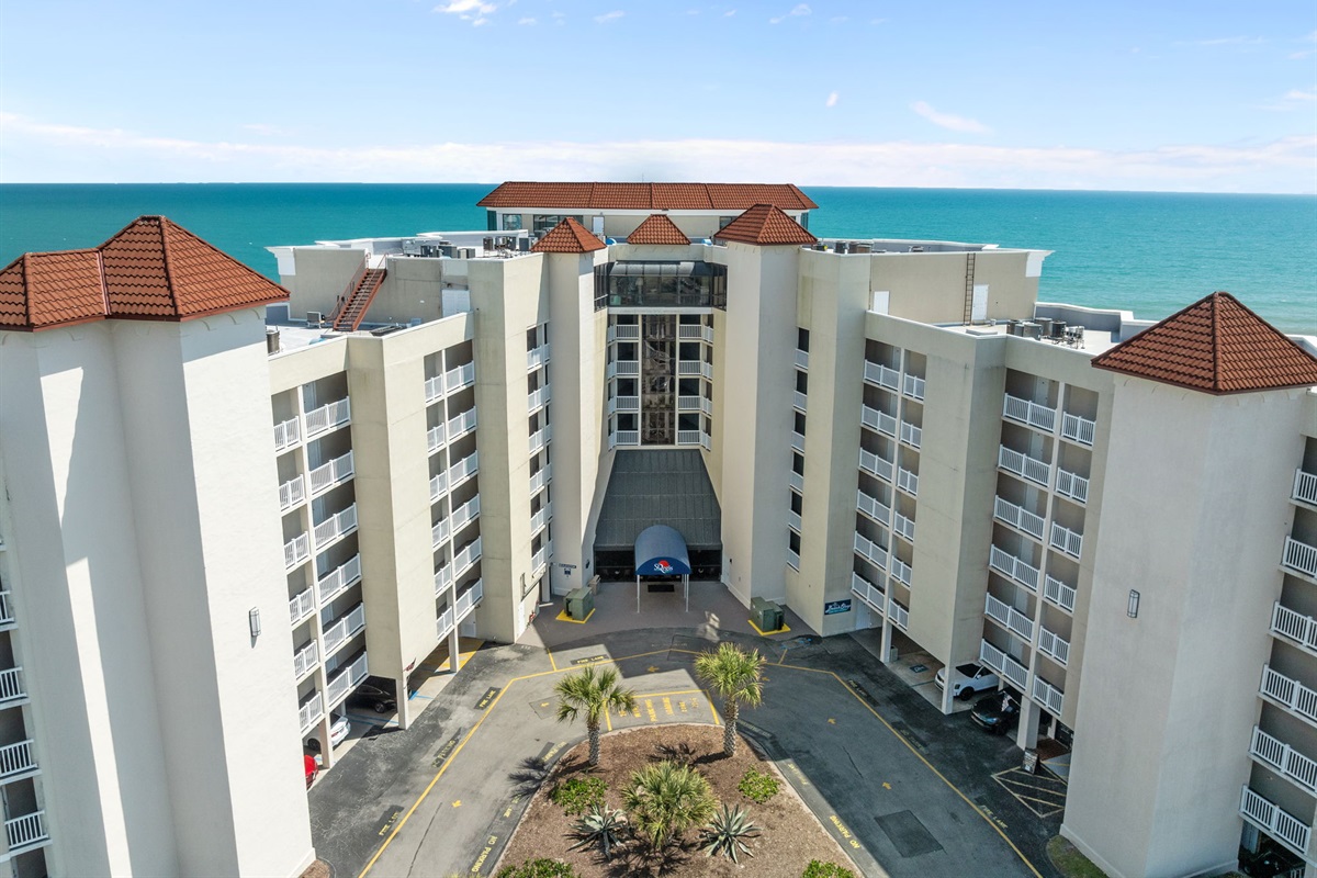 Grand oceanfront complex with direct beach access