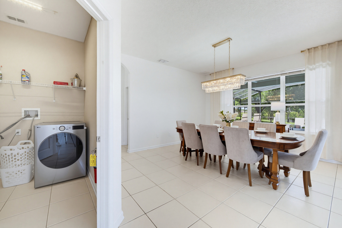 Laundry room & dining room