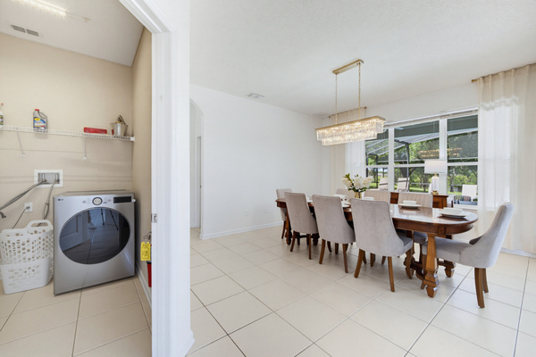 Laundry room & dining room