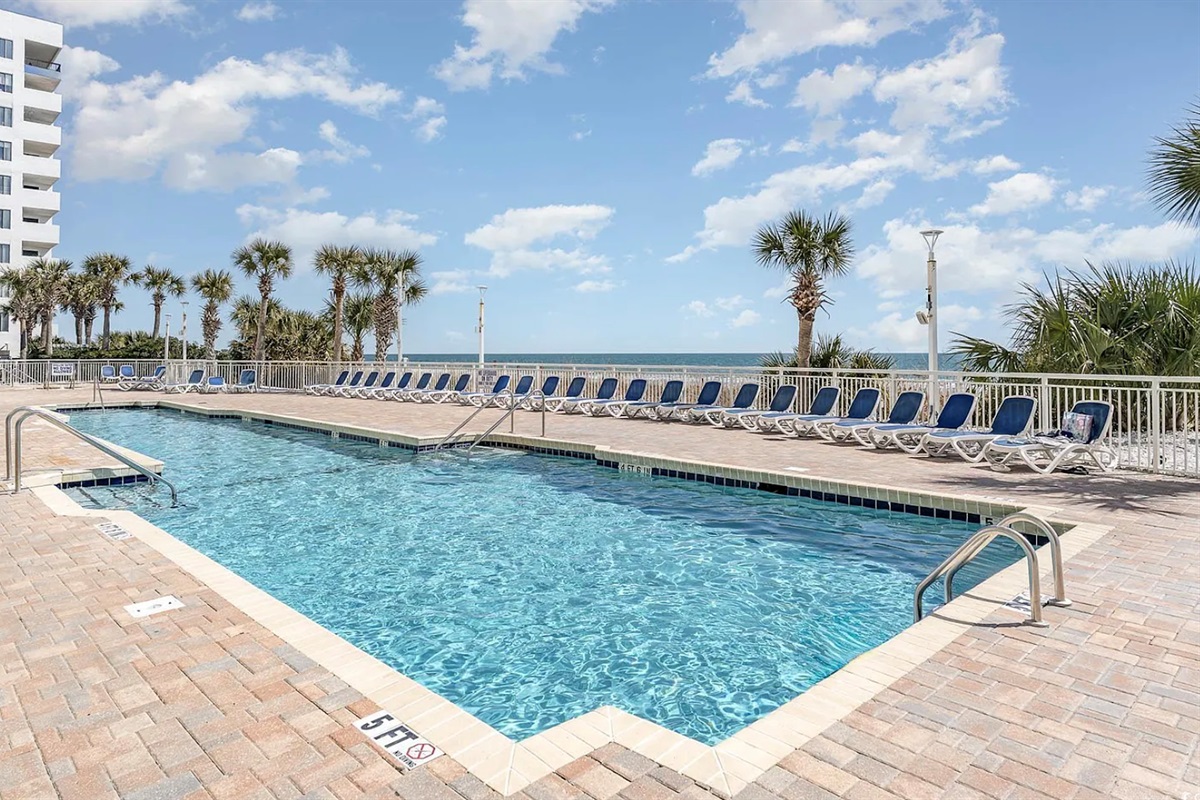 1 of the many pools and suntan deck