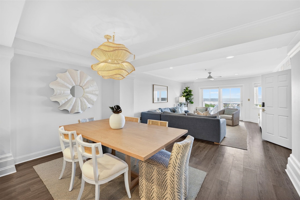 Dining Room | 1006 Ocean Blvd, Isle of Palms, SC | 102 Dunescape | IOP Escapes