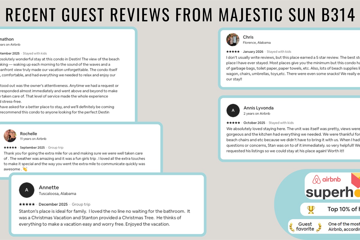 Recent reviews from happy guests show that you are in good hands!