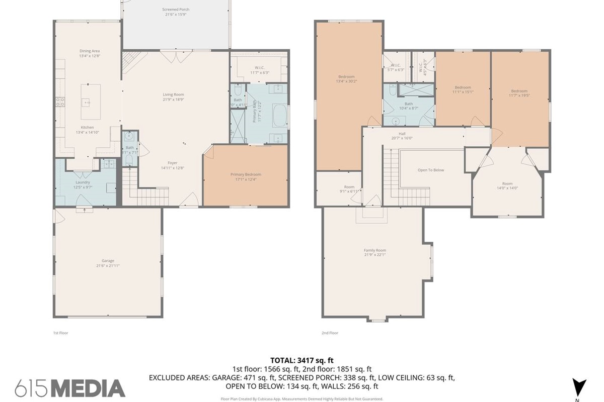 Spacious two story floorplan with Master Suite on first floor