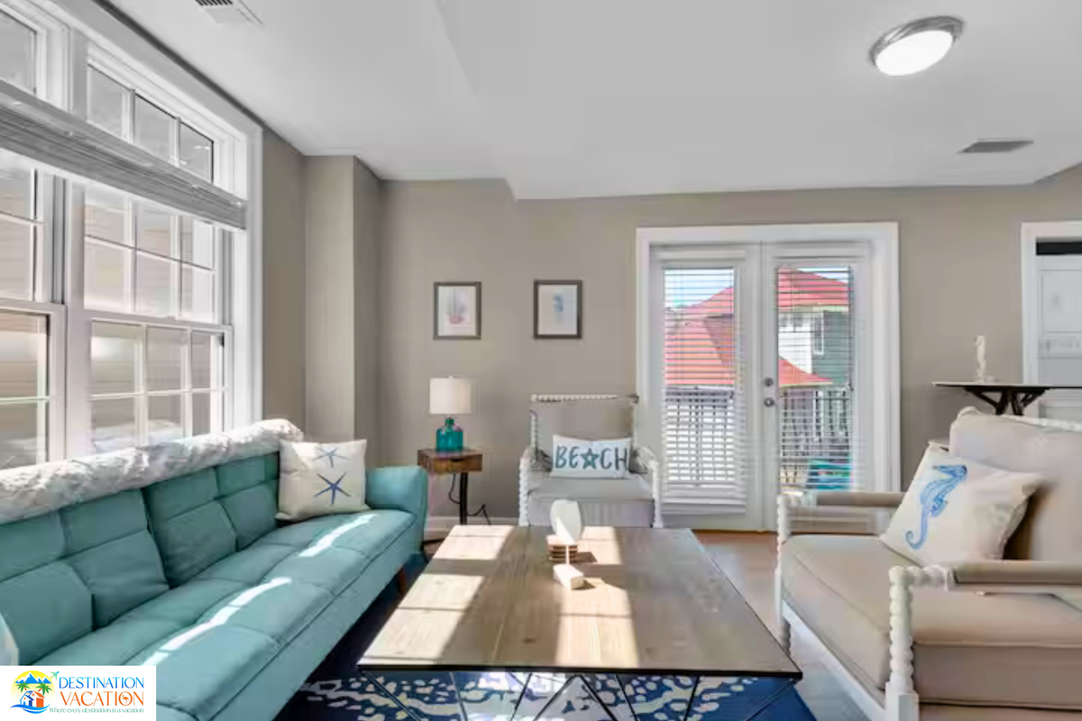 Sunlit interiors create the perfect coastal getaway atmosphere.
