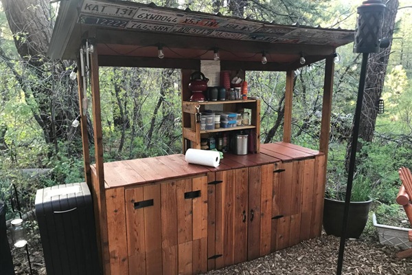 kitchen, we are moving this cabinet to be used at the BBQ area.  Upgraded kitchen space coming soon!