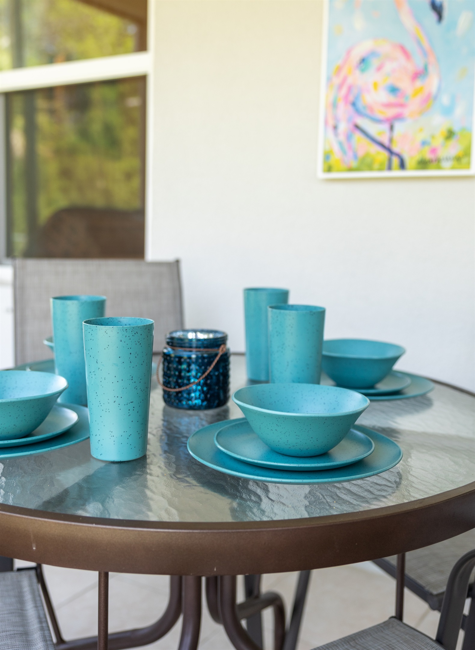 Outdoor dining table for 4.
