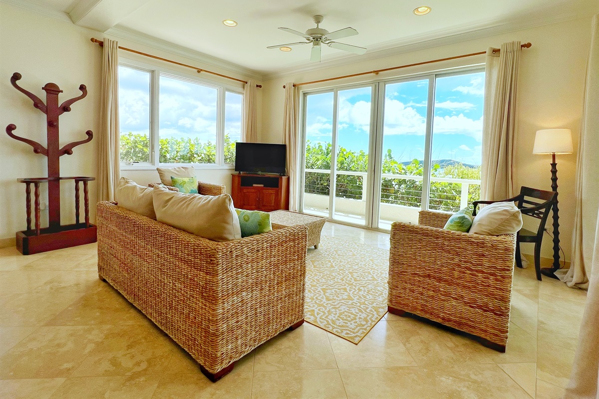 The apartment living room.